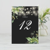 Greenery Floral String Lights Tafelnummer (Staand voorkant)