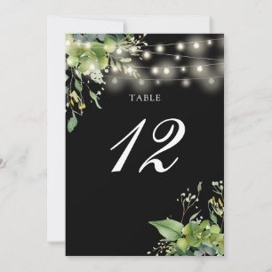 Greenery Floral String Lights Tafelnummer
