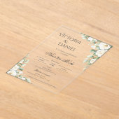 Greenery Floral wedding Acryl invitation Spanish (Poser)