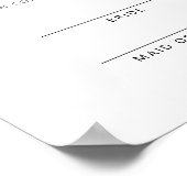 Greenery Floral Wedding Certificate of Marriage Poster (Hoek)