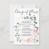 Greenery Floral Wedding uitgesteld Kaart (Voorkant)