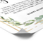 Greenery Folaige Eucalyptus Ring Hunt Game Sign Poster (Hoek)