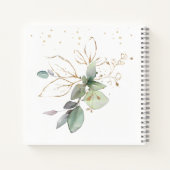 Greenery foliage Baby shower Guest Book Notitieboek (Achterkant)