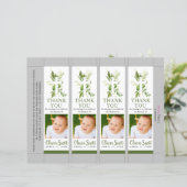 Greenery Foliage Baptism Foto Bladwijzer (Staand voorkant)