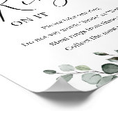 Greenery foliage bladeren zet een ring op het spel poster (Hoek)