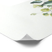 Greenery Foliage Boho White Florals Welkom Poster (Hoek)