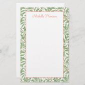 Greenery Foliage Botanical Pattern Green Sinaasapp Briefpapier (Voorkant / Achterkant)