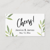 Greenery Foliage Drink Ticket Enclosure Kaarten (Achterkant)