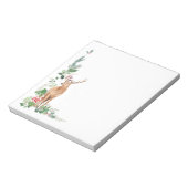 Greenery Foliage Kerstdeer Notitieblok (Gedraaid)