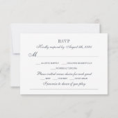 Greenery Foliage Leafy Wedding RSVP Kaartje (Achterkant)