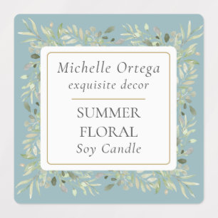 Greenery Foliage Modern Elegant Labels