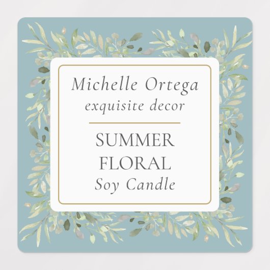 Greenery Foliage Modern Elegant Labels (Design 1)