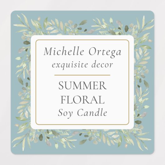 Greenery Foliage Modern Elegant Labels (Design 2)