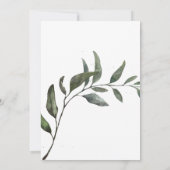 Greenery Foliage Olive Branch Elegant Wedding Kaart (Achterkant)