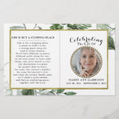 Greenery Foliage Photo Celebration of Life Program (Voorkant)