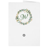 Greenery Foliage Red Berry Wedding Christmas Menu (Dos)