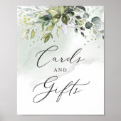 Greenery foliage verlaat boho cards en cadeaubord poster (Voorkant)