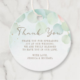 Greenery Foliage Waterverf Botanical Wedding Bedankjes Labels