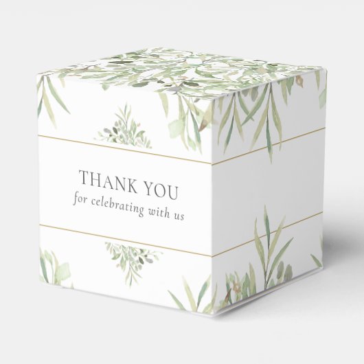 Greenery Foliage Weddenschap Bedankdoosjes (Achterkant)
