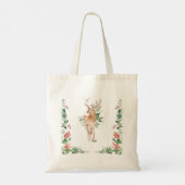 Greenery Foliage Woodland Fawn Deer Canvas tas (Achterkant)