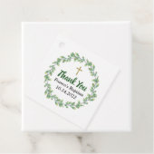 Greenery Foliage Wreath on Marble Sticker Bedankjes Labels (In situ)