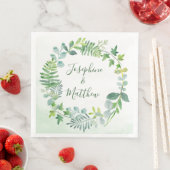 Greenery Foliage Wreath Wedding Servet (Insitu)