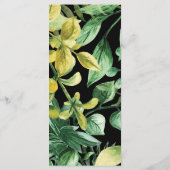 Greenery Fresh Leaf Modern Wedding Programme Programma (Achterkant)