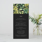 Greenery Fresh Leaf Modern Wedding Programme Programma (Staand voorkant)
