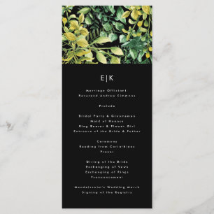 Greenery Fresh Leaf Modern Wedding Programme Programma