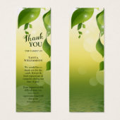 Greenery Funeral Dank u Bladwijzer Mini Visitekaartjes (Voorkant /achterkant)