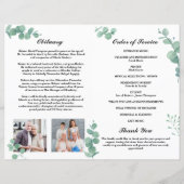 Greenery Funeral Memorial Order of Service Program (Achterkant)