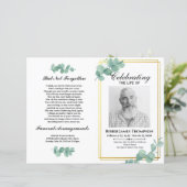 Greenery Funeral Memorial Order of Service Program (Staand voorkant)