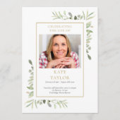 Greenery Funeral Memorial Order of Service Program Programma (Voorkant)