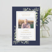 Greenery Funeral Memorial Order of Service Program Programma (Staand voorkant)