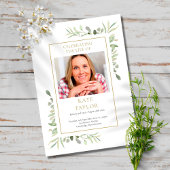 Greenery Funeral Memorial Order of Service Program Programma