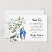 Greenery Funeral Virgin Mary Catholic Bedankkaart (Voorkant)