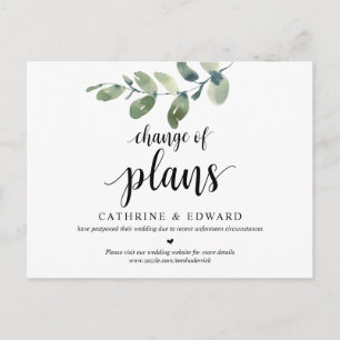 Greenery Garden, Aankondiging, uitgesteld Briefkaart