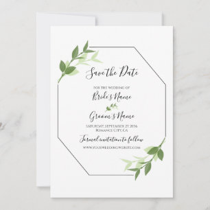 Greenery Garden laat Lijst bruiloft achter om de d Save The Date