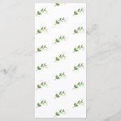 Greenery Garden Leaves Lijst Wedding Menu (Achterkant)