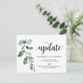 Greenery Garden, nodigt de update van de Datum uit Briefkaart (Staand voorkant)