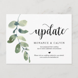 Greenery Garden, nodigt de update van de Datum uit Briefkaart