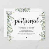 Greenery Garden, Wedding Invitation Postponed Briefkaart (Voorkant / Achterkant)