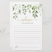 Greenery geeft advies aan moeder kaart (Voorkant / Achterkant)