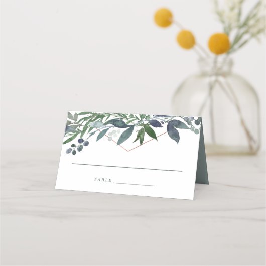 Greenery Geo | Roos Gold Wedding (Voorkant)
