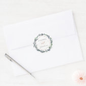 Greenery Geo | Roos Gold Wedding Ronde Sticker (Envelop)