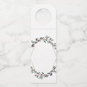 Greenery Geo | Roos gouden bruiloft dank u Flessenhanger (Achterkant)