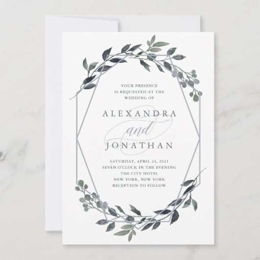 Greenery Geo | Zilverweddenschap Kaart (Voorkant)