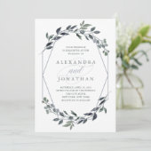 Greenery Geo | Zilverweddenschap Kaart (Staand voorkant)