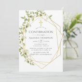 Greenery Geometric Confirmation Kaart (Staand voorkant)
