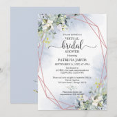 Greenery Geometric Virtual Vrijgezellenfeest Invit Kaart (Voorkant / Achterkant)